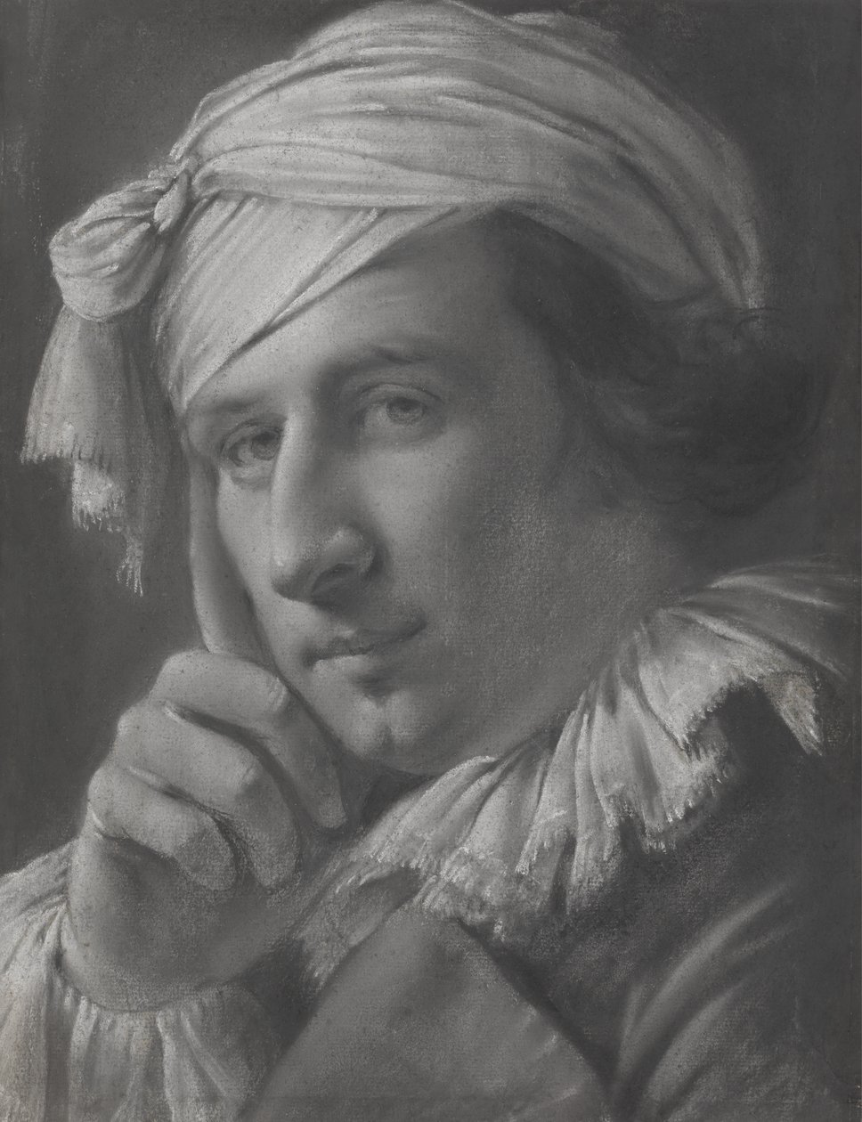 Portrét muže, kolem roku 1768 (křída a dřevěné uhlí na papíře) od Joseph Wright of Derby