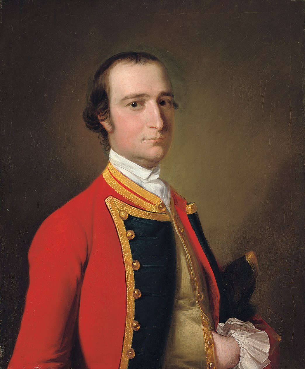 Portrét gentlemana, tradičně identifikovaného jako Alexander Baillie z První nohy, kolem 1761-62 od Joseph Wright of Derby