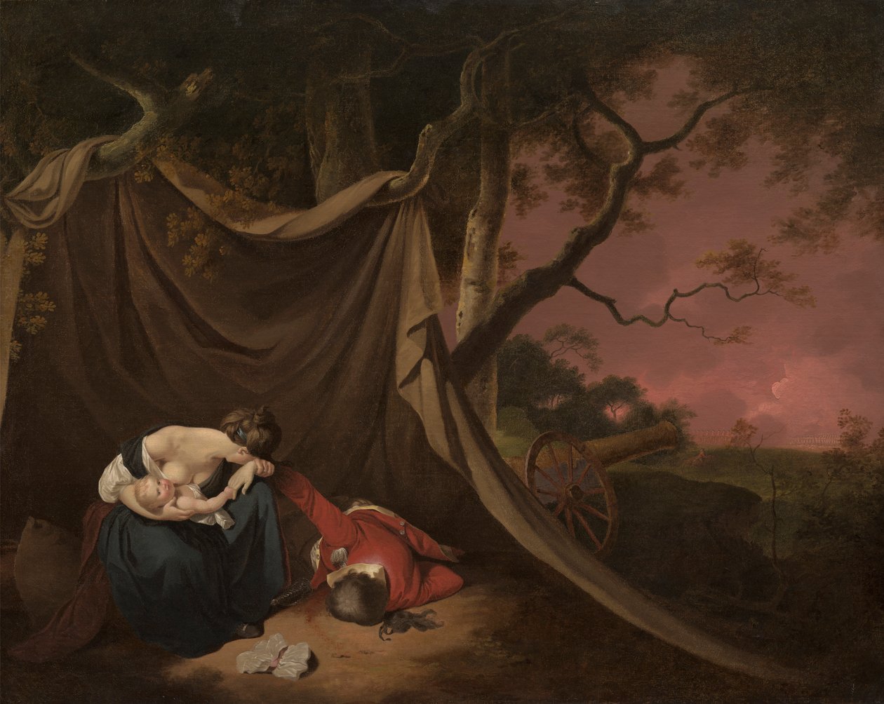 Mrtvý voják od Joseph Wright of Derby