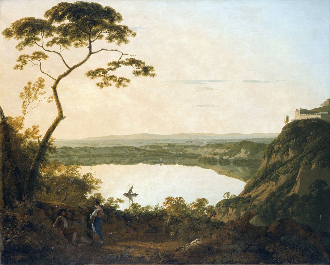 Jezero Albano od Joseph Wright of Derby