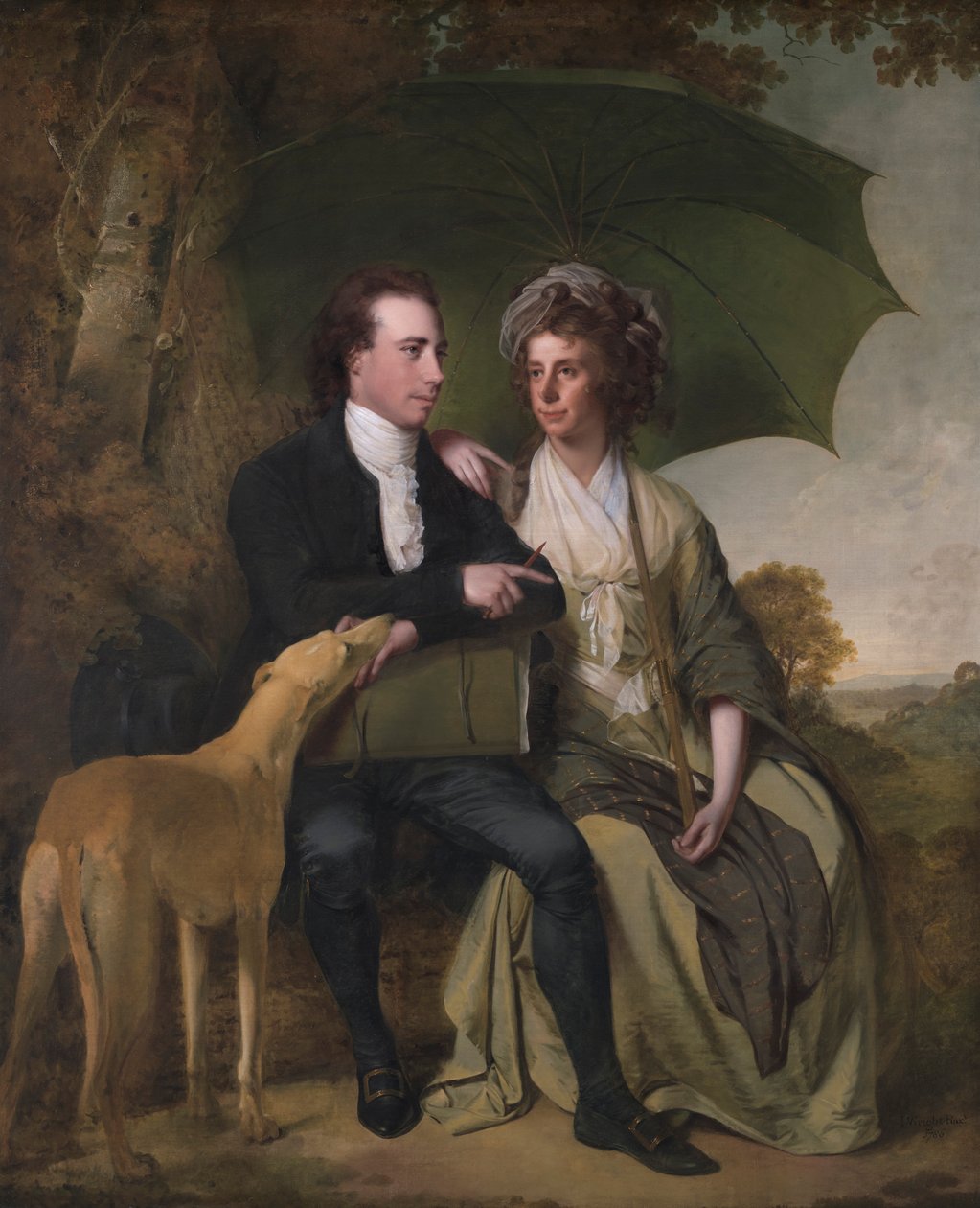 Rev. a paní Thomas Gisborne z Yoxall Lodge, Staffordshire od Joseph Wright of Derby