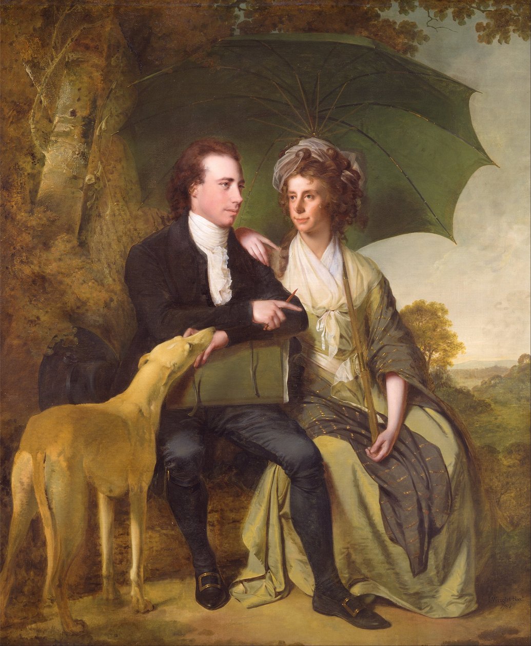 Manželé Thomas Gisborne, Yoxhall Lodge, Leicestershire. od Joseph Wright of Derby