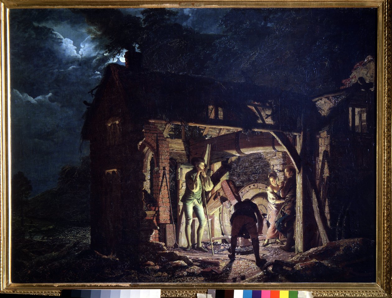 Kovárna (Kovárna). Obraz Josepha Wrighta z Derby (1734-1797). Olej na plátně od Joseph Wright of Derby