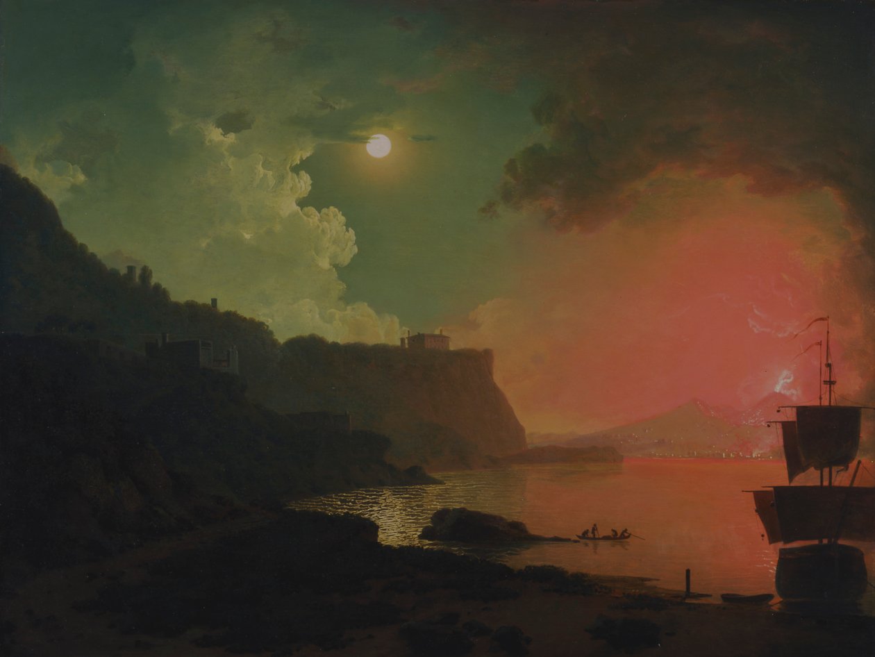 Vesuv z Posillipa od Joseph Wright of Derby
