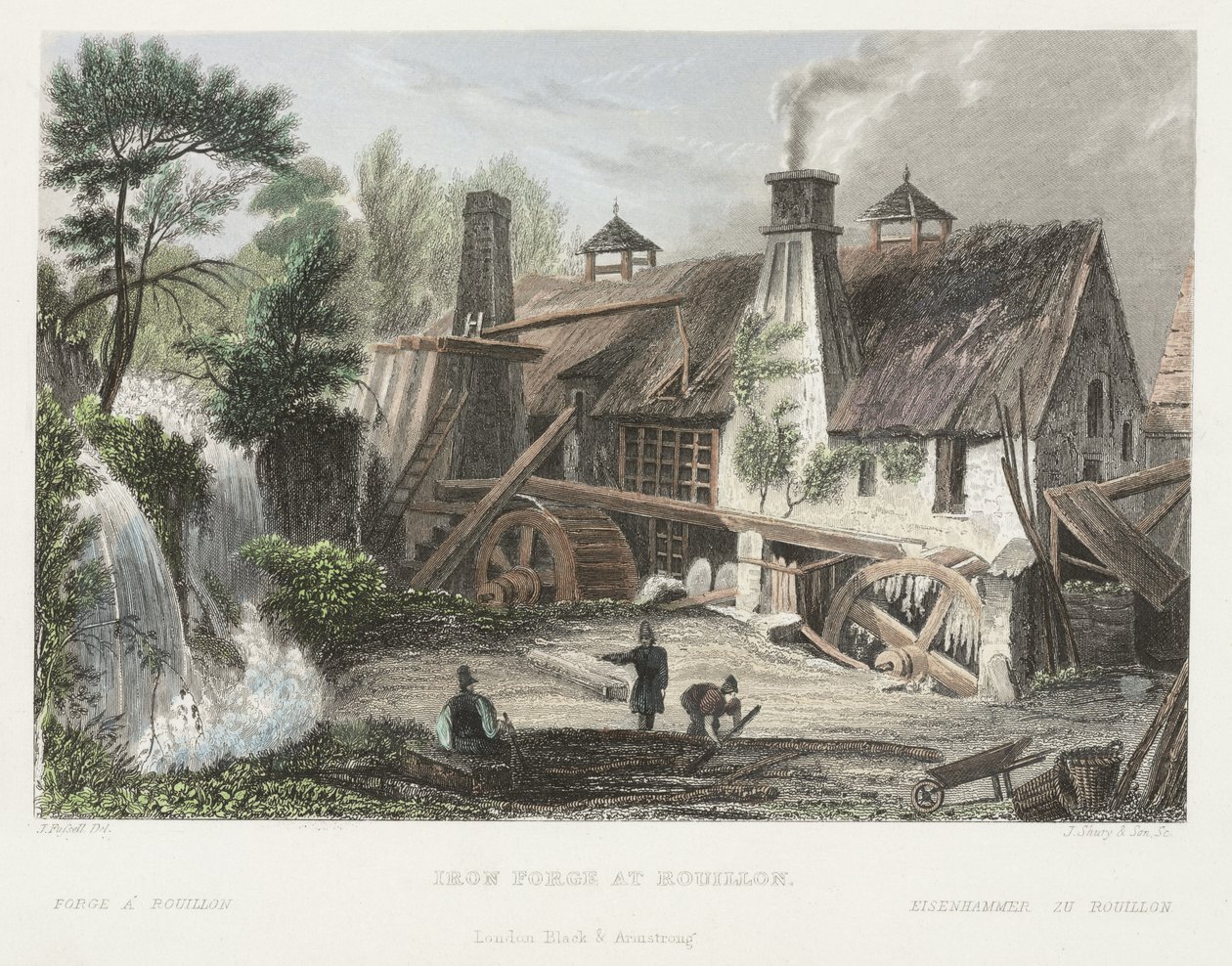 Iron Forge at Rouillon, ryl J. Shury od Joseph after Fussell