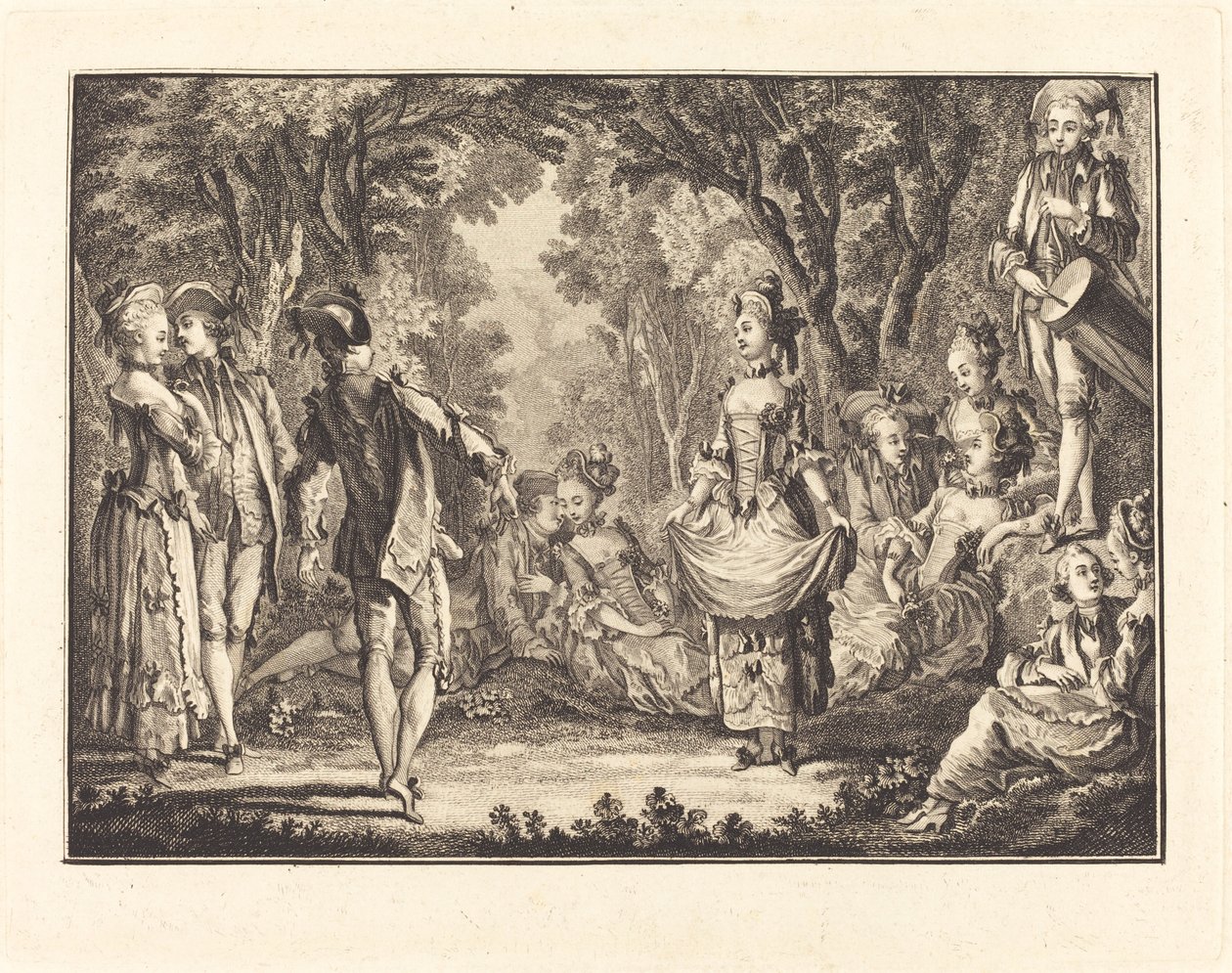 Country tanec od Joseph de Longueil after Charles Eisen