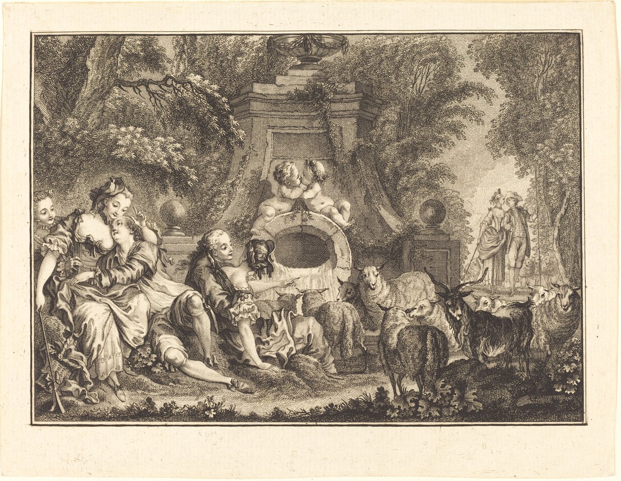 Venkovské potěšení od Joseph de Longueil after Charles Eisen
