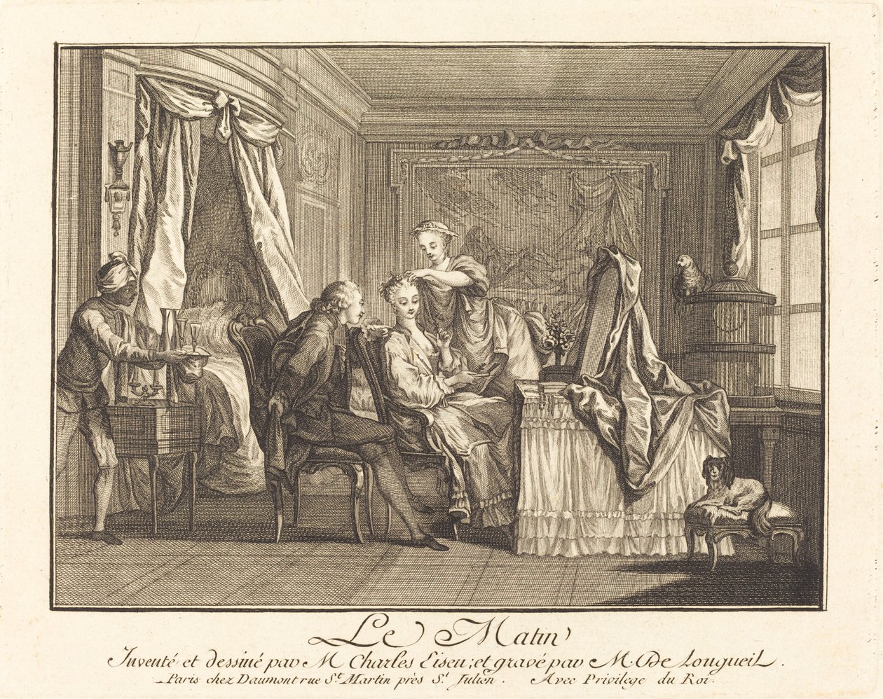 Ráno od Joseph de Longueil after Charles Eisen