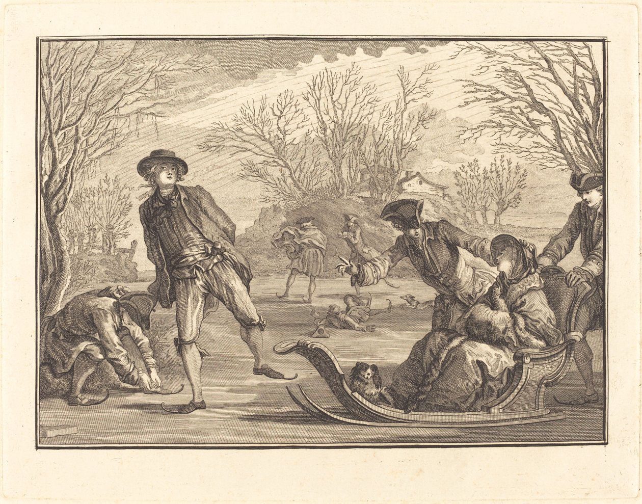 Zima od Joseph de Longueil after Charles Eisen