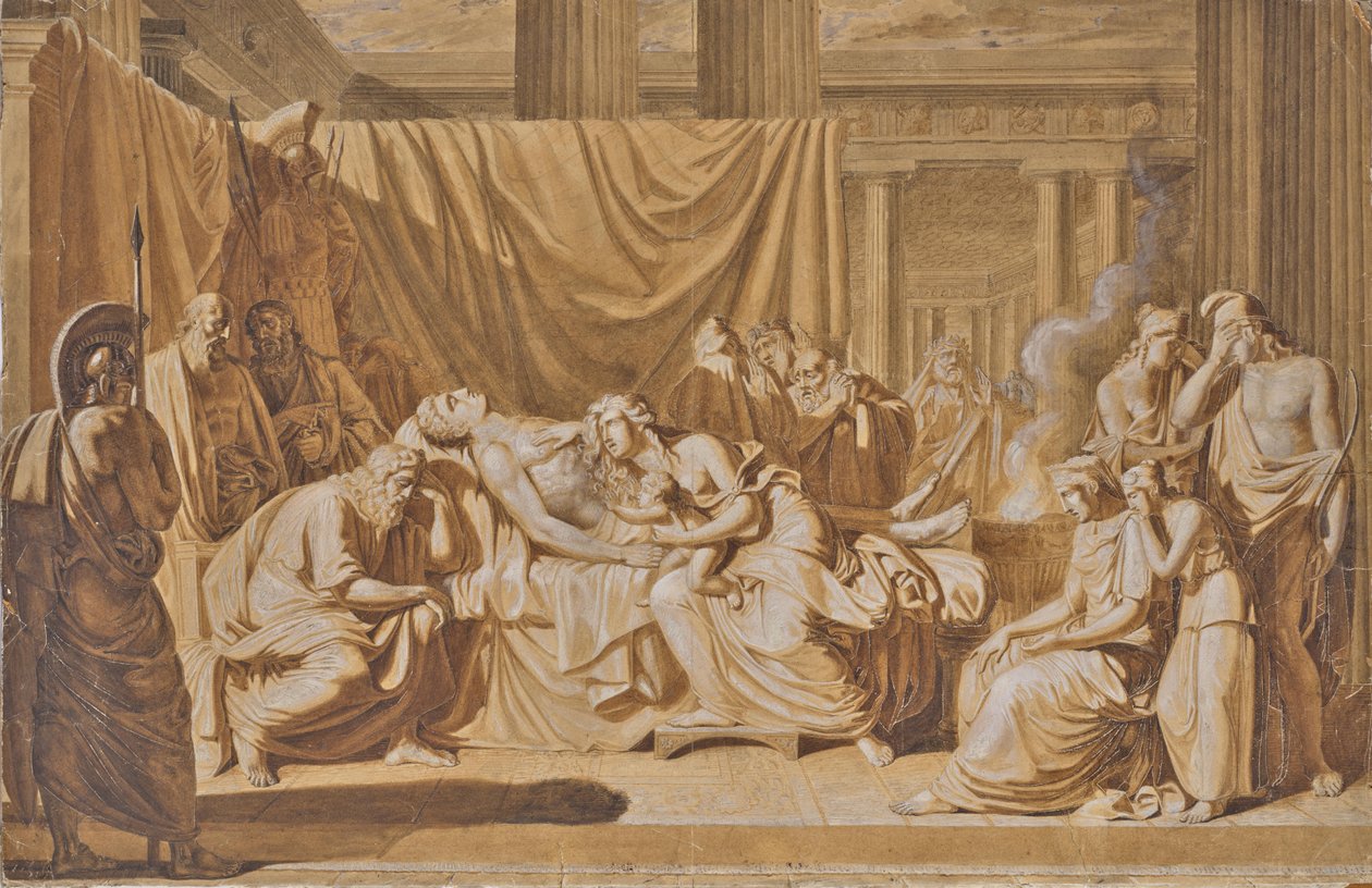 Achillova smrt od Joseph von Fuhrich