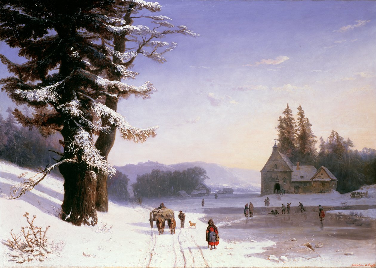 Sněhová scéna na jihu Francie, 1868 od Josephine Bowes