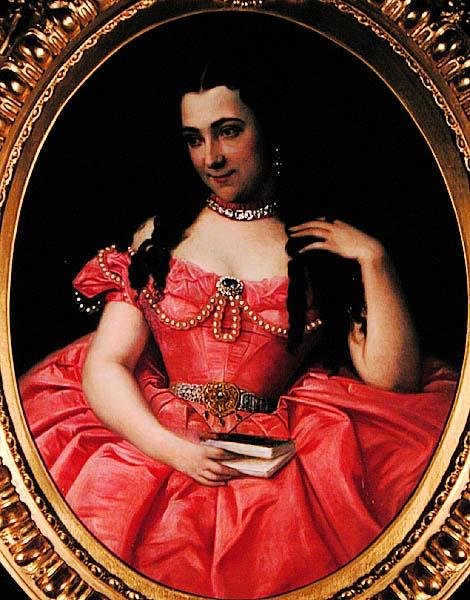Autoportrét, cca 1855 (olej na plátně) od Josephine Bowes