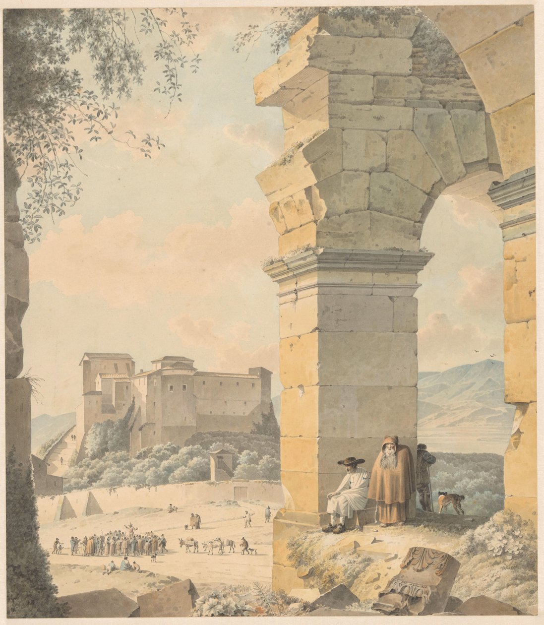 Koloseum v Santi Quattro Coronati Pohled na Koloseum (název na objektu) od Josephus Augustus Knip
