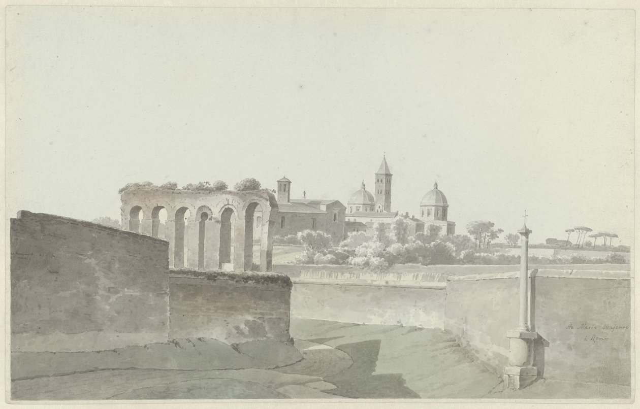 Bazilika Santa Maria Maggiore v Římě Gezicht op Sa. Maria Maggiore, Řím od Josephus Augustus Knip