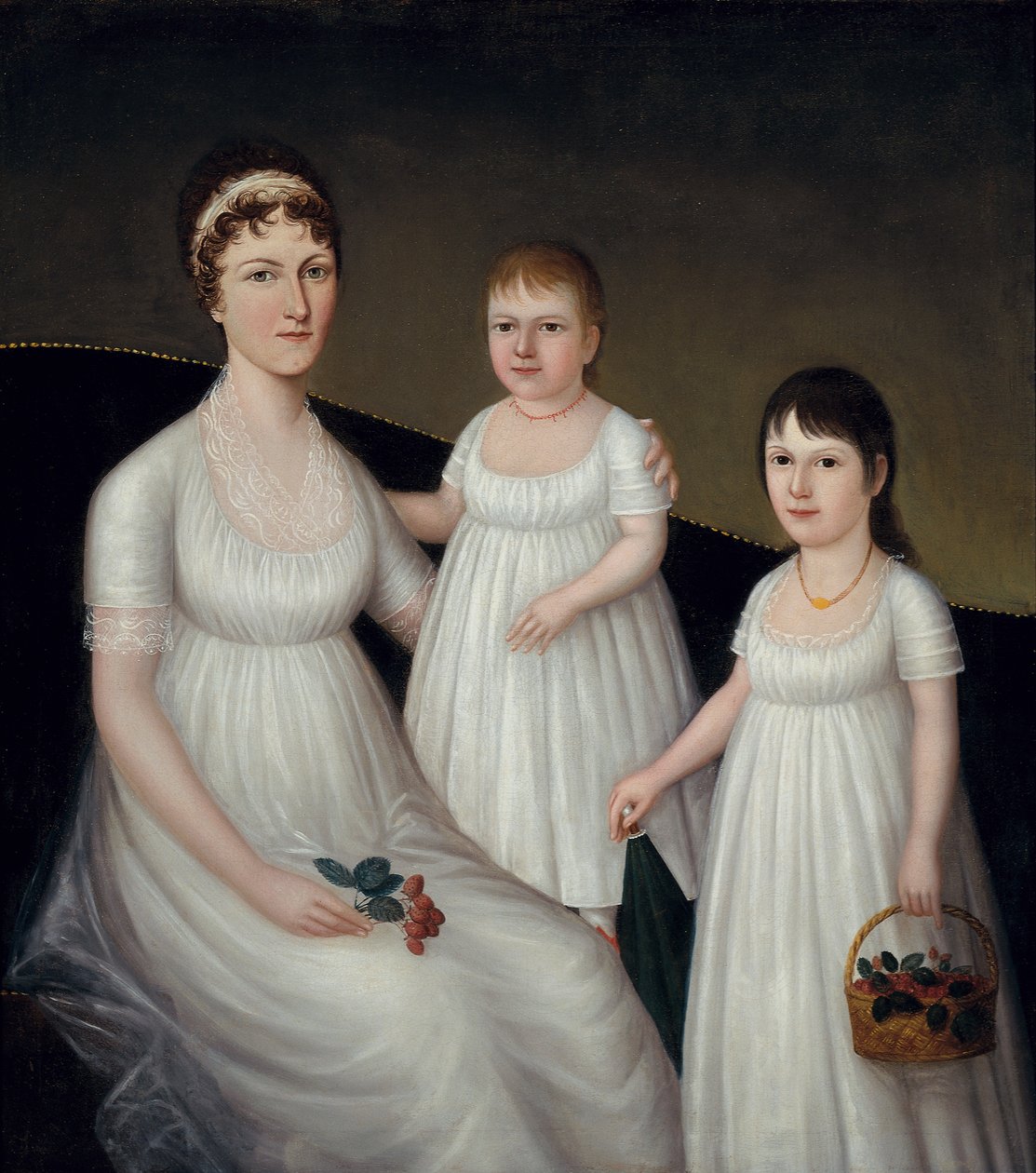 Grace Allison McCurdy a její dcery, Mary Jane a Letitia Grace, kolem roku 1806 od Joshua Johnson