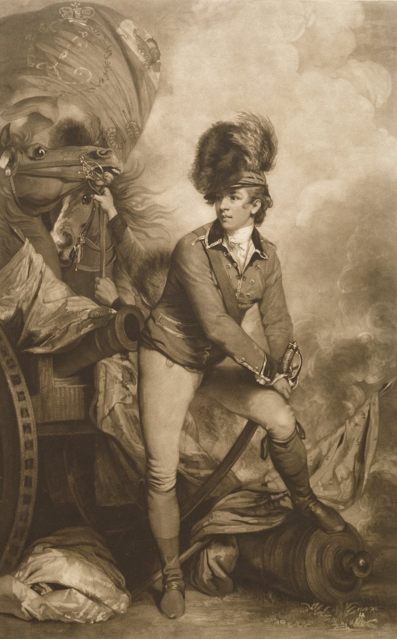 Podplukovník Banastre Tarleton, vyrytý John Raphael Smith, 1782 od Joshua Reynolds