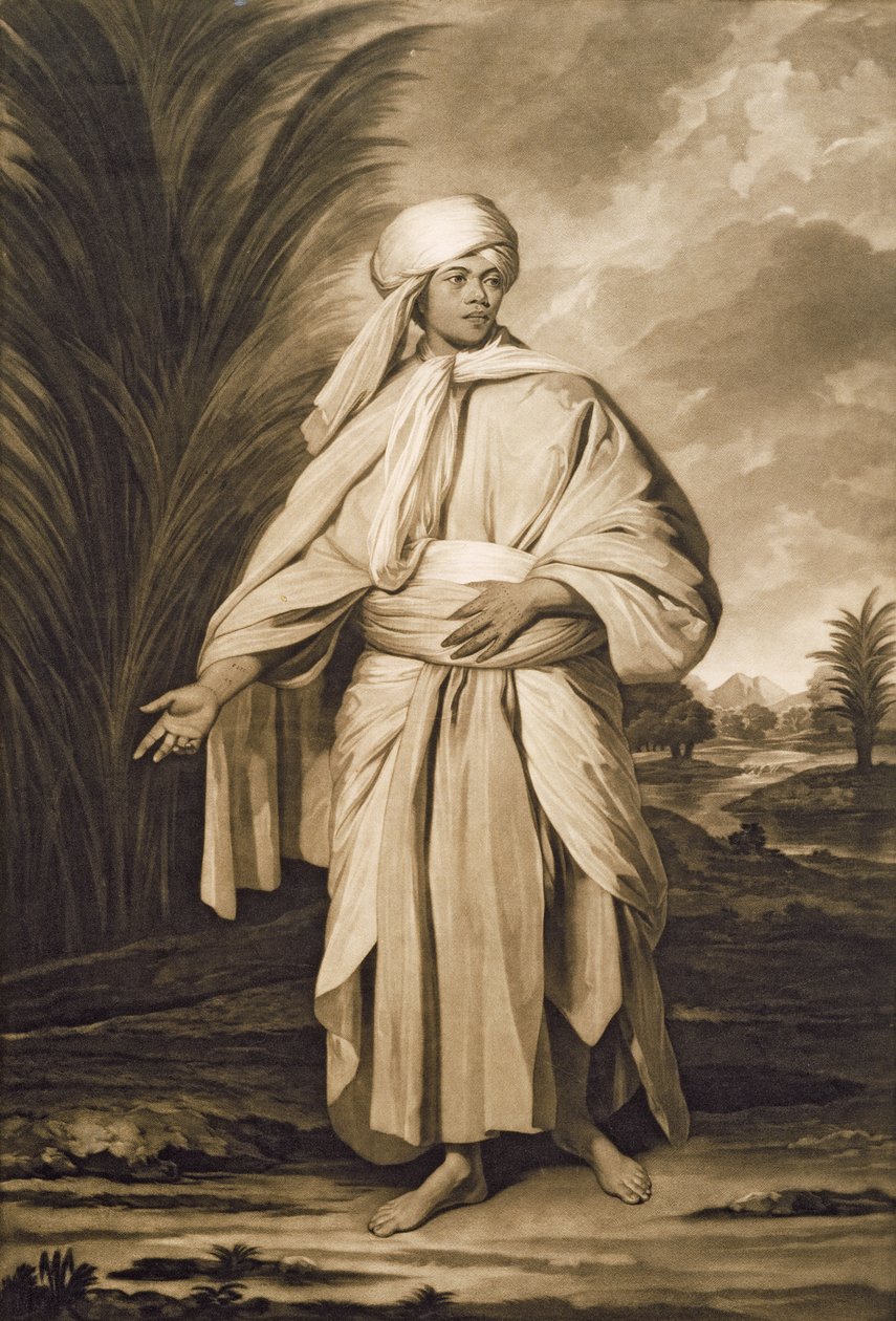 Omai, rytý John Jacobe, 1777 (mezzotinta) od Joshua Reynolds
