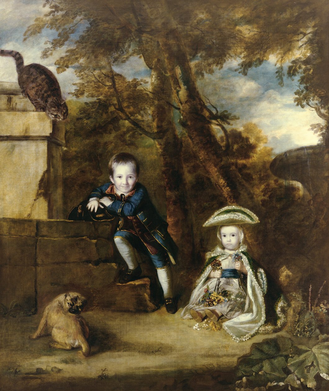 Paul Cobb Methuen a jeho sestra Christian, pozdější lady Boston od Joshua Reynolds