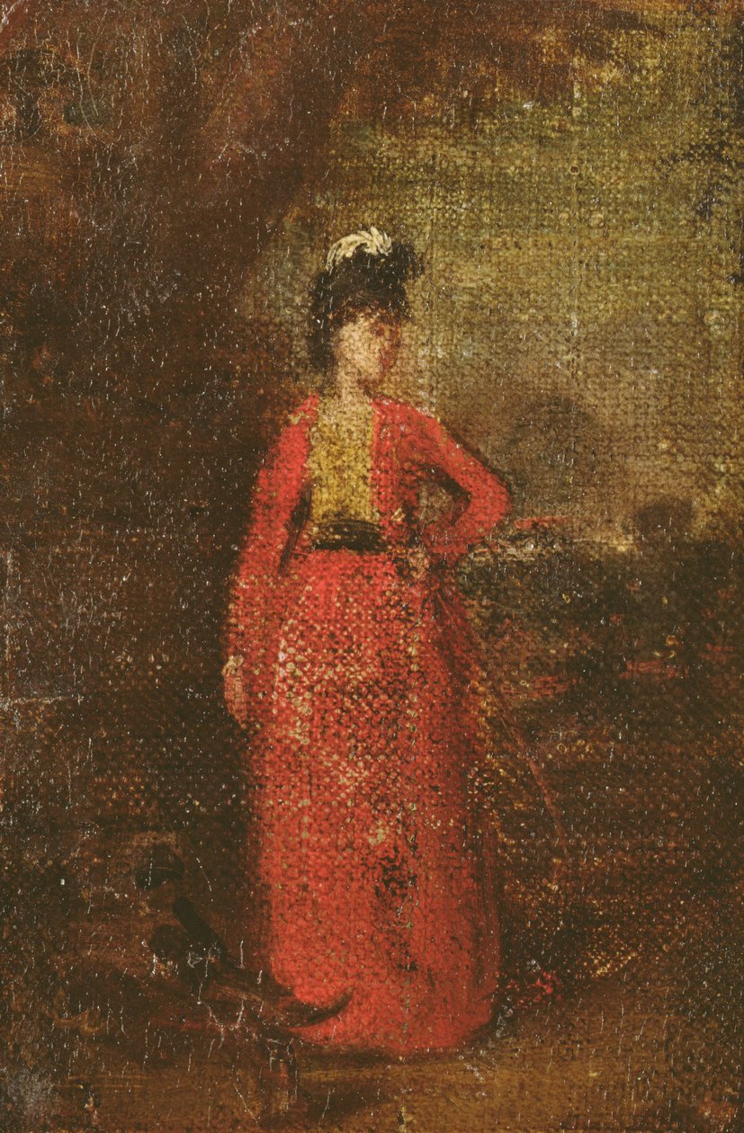 Sketch for Lady Worsley, c.1776 (olej na plátně položeném na panelu) (viz 679) od Joshua Reynolds