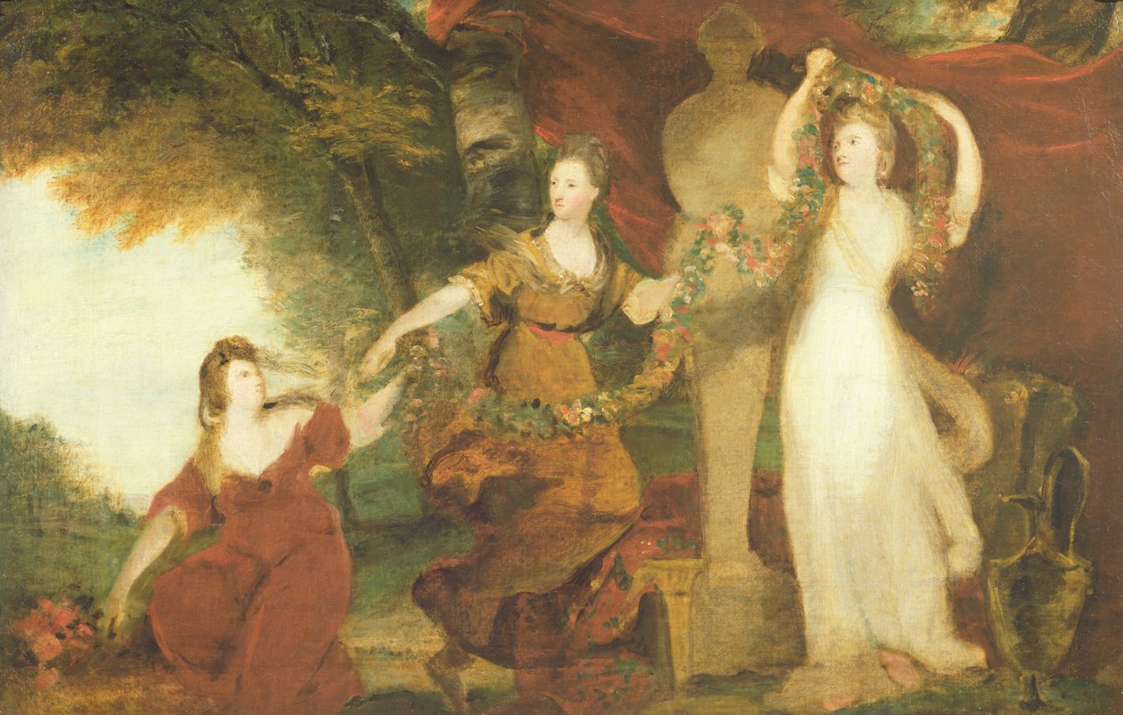 Studie pro tři dcery sira Williama Montgomeryho, kolem roku 1773 od Joshua Reynolds