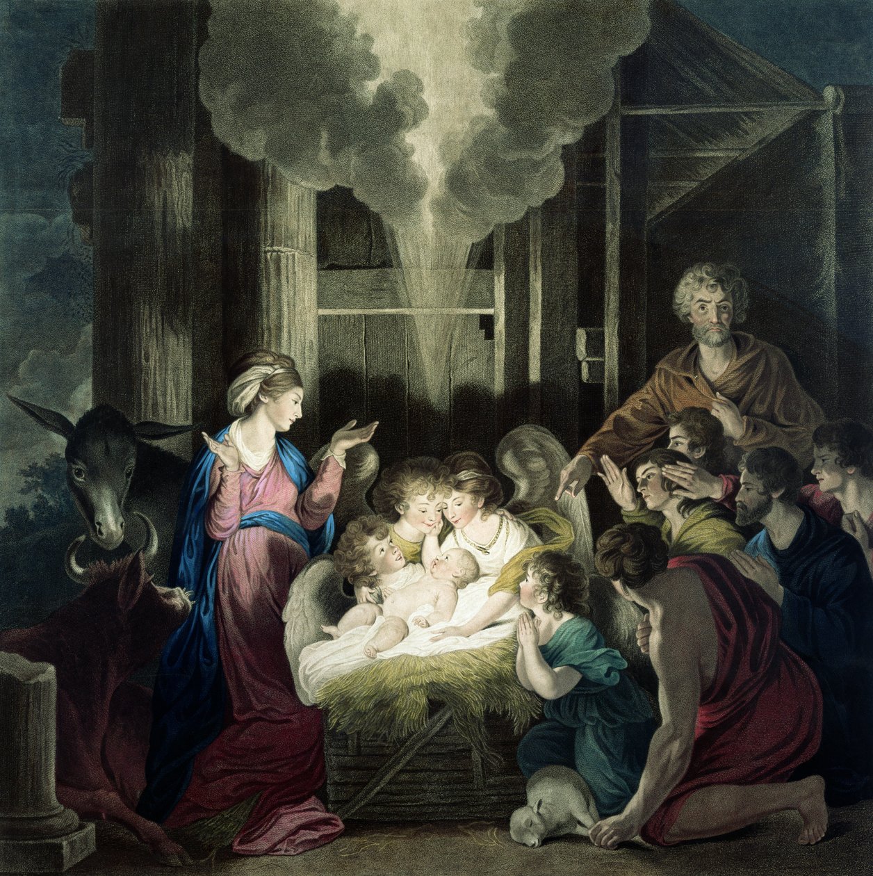 Narození Páně, vyryli G.S. a S.G. Facius, 1785 od Joshua Reynolds