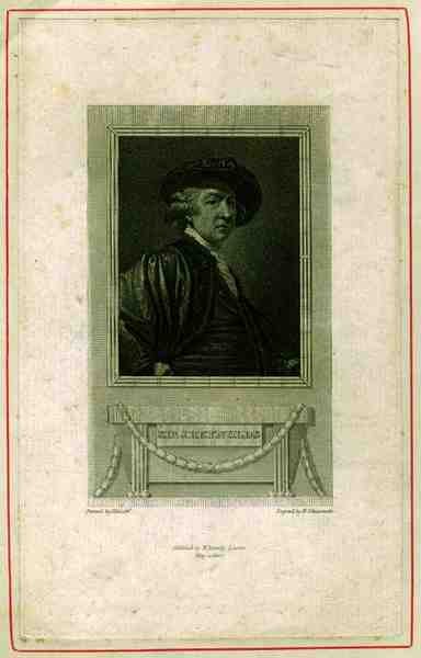 Portrét sira Joshuy Reynoldse (1732-92) ryl N. Schiavonetti, pub. 1810 (rytina) od Joshua (after) Reynolds