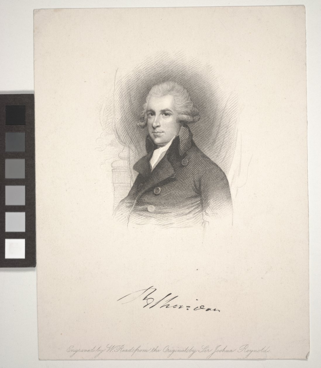 Richard Brinsley Sheridan, vyryl W. Read (1824-1837) od Joshua (after) Reynolds