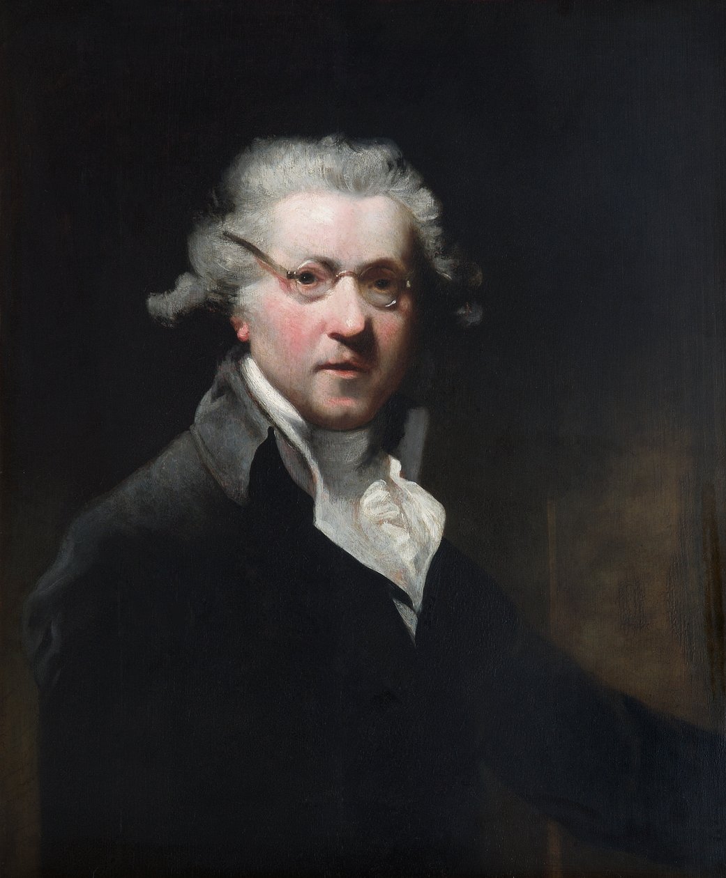 Autoportrét, brýle, cca 1788 (olej na panelu) od Joshua (after) Reynolds