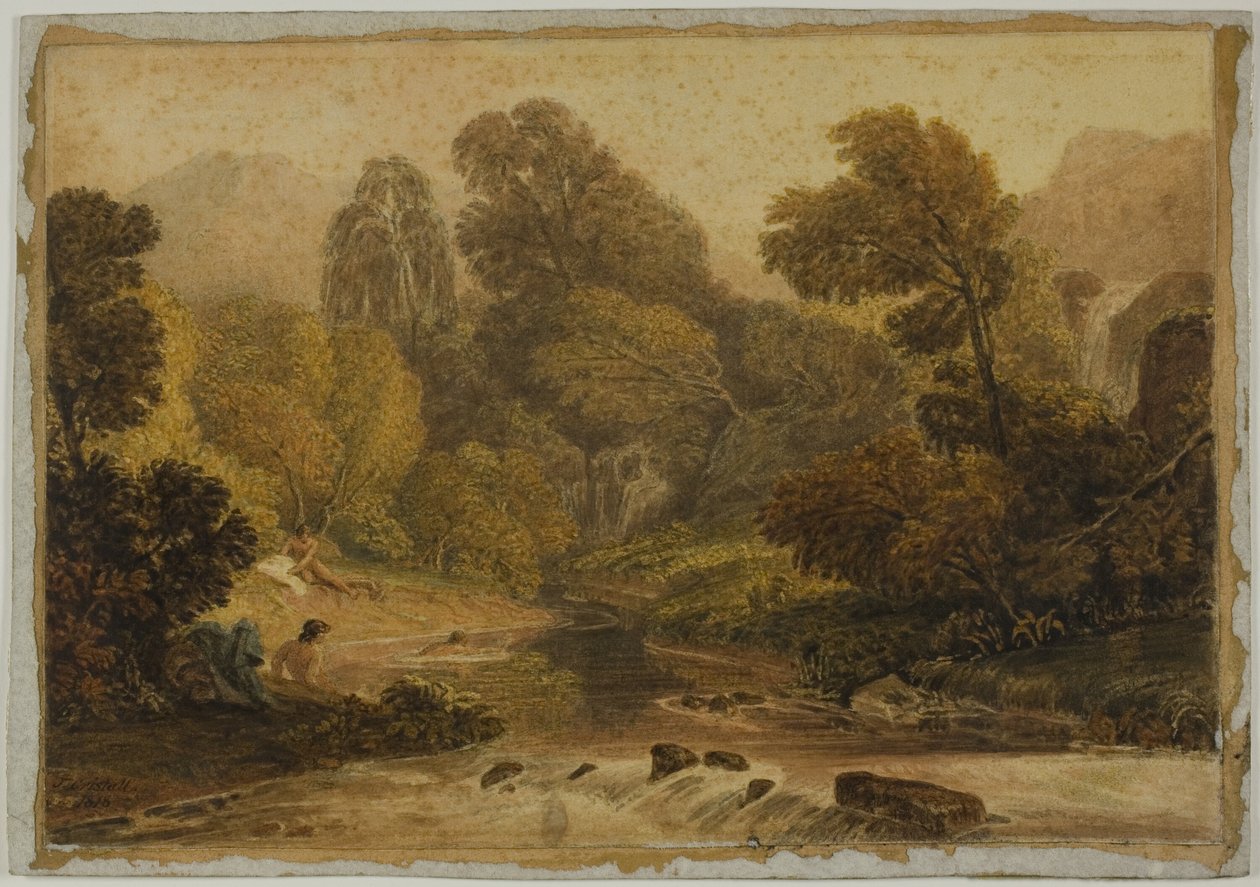 Scéna poblíž Lodore, Cumberland od Joshua Cristall