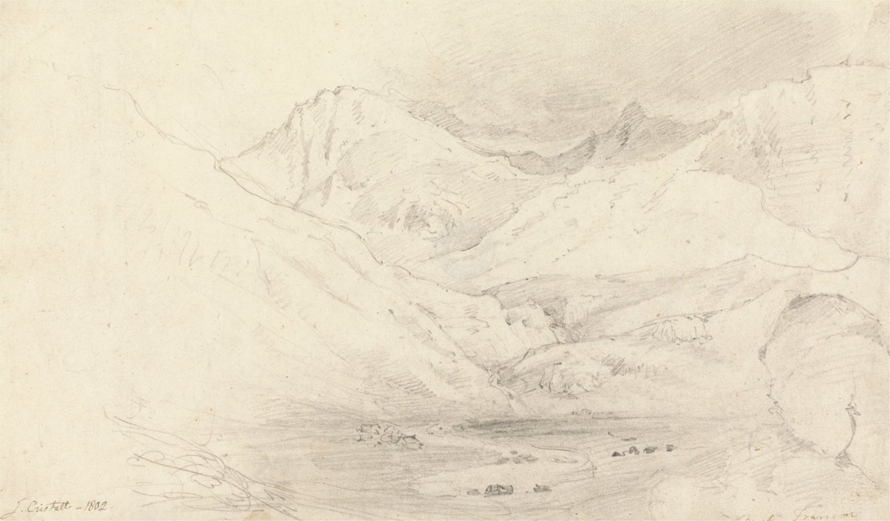 Údolí Nant Ffrancon, Caernarvonshire od Joshua Cristall