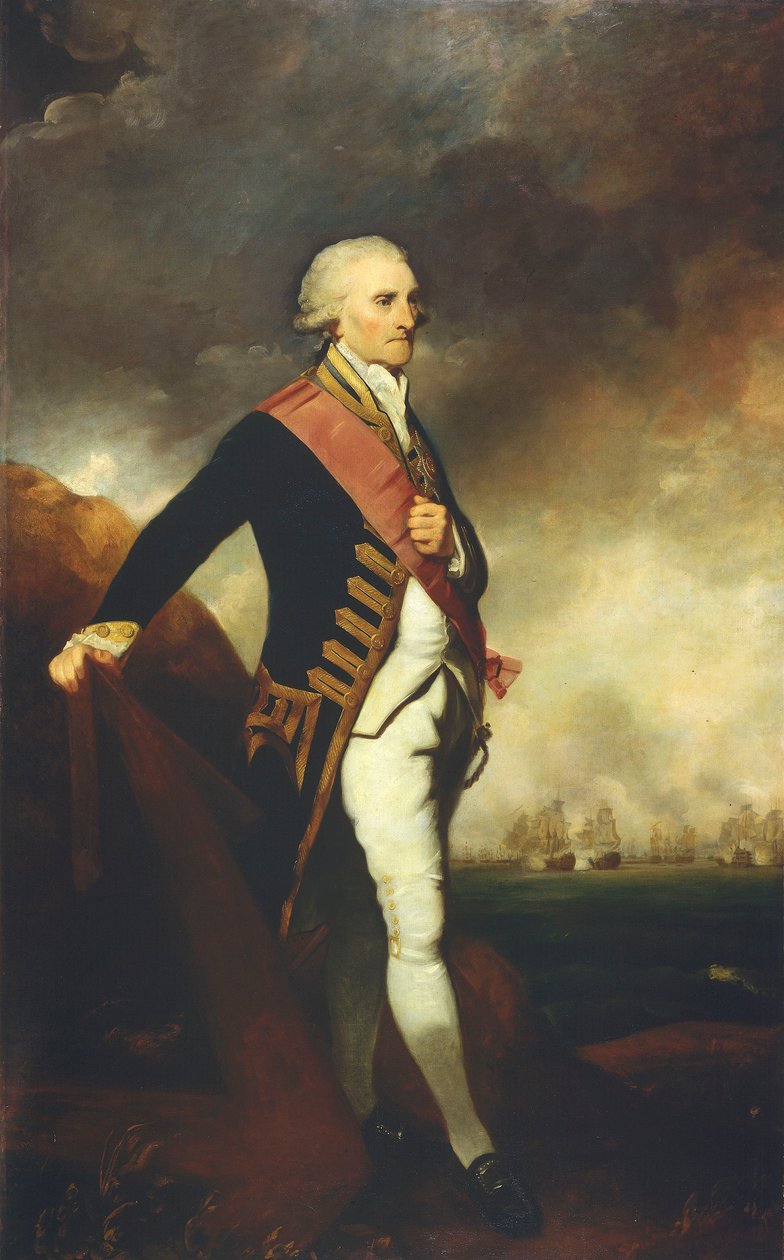Admirál lord George Brydges Rodney od Joshua Reynolds