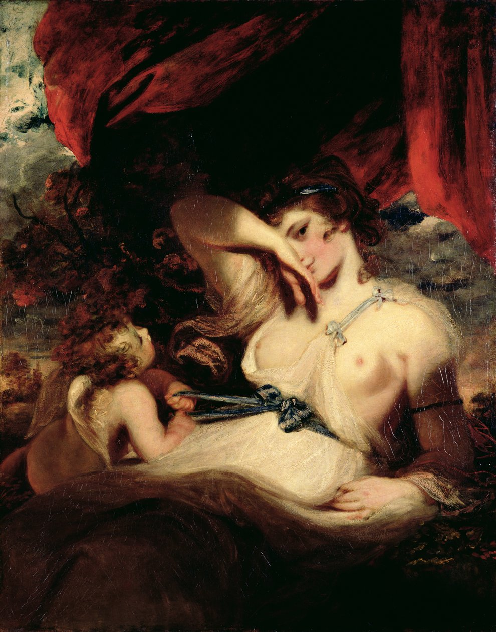 Amor rozepíná Venušin pás od Joshua Reynolds