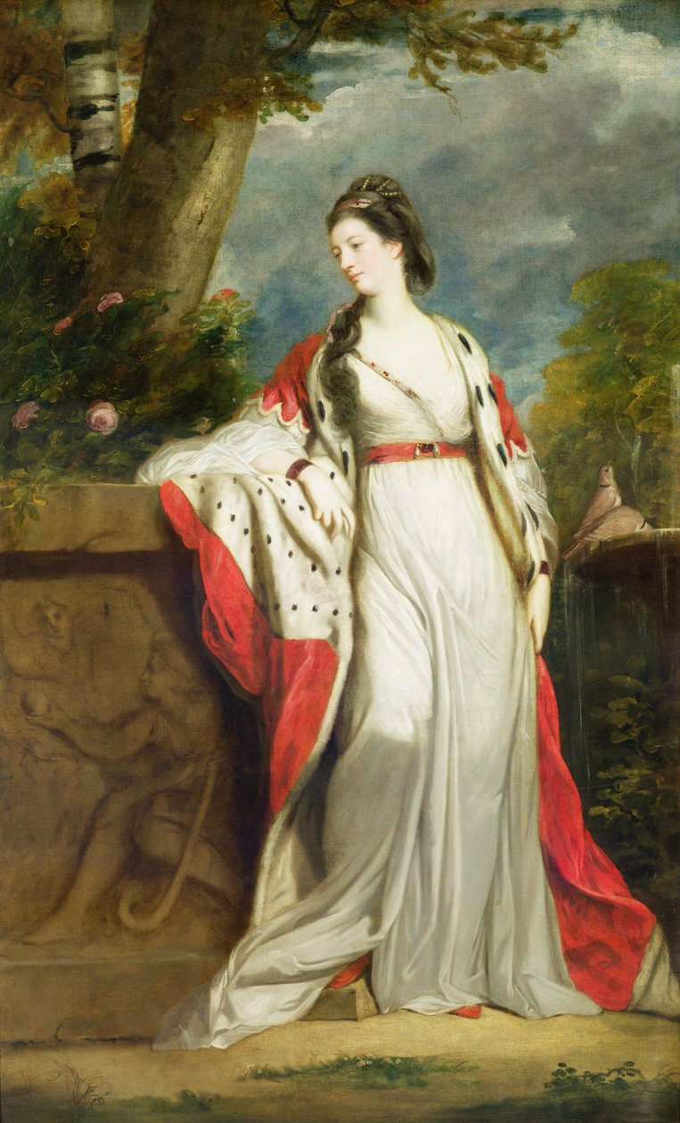 Elizabeth Gunning, vévodkyně z Hamiltonu a vévodkyně z Argyll, kolem roku 1760 (olej na plátně) od Joshua Reynolds