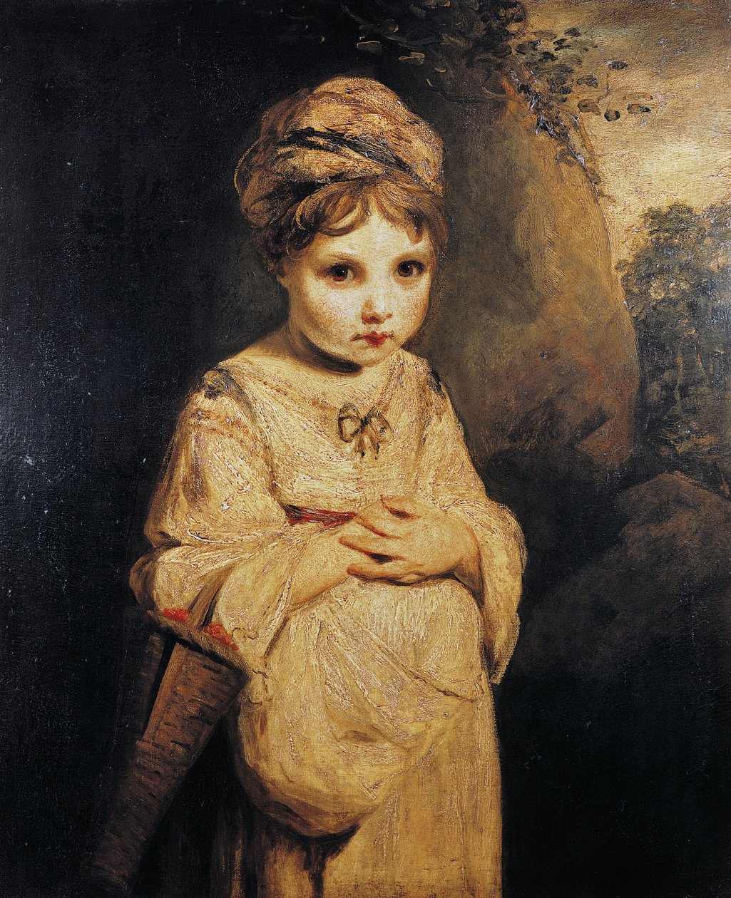 Dívka s jahodami, Joshua Reynolds (1723-1792), olej na plátně, 76, 6x63, 7 cm od Joshua Reynolds