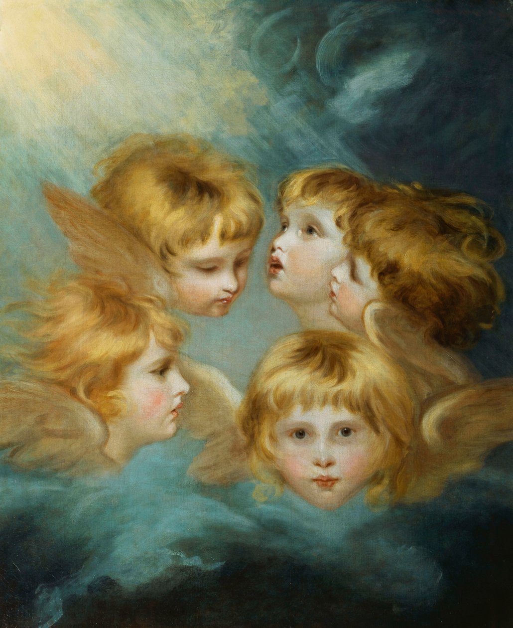 Hlavy andělů - Portrét slečny Francis Isabel Ker Gorden, od Joshua Reynolds