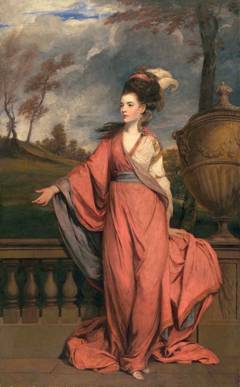 Jane Flemingová, pozdější hraběnka z Harringtonu, asi 1778-79 od Joshua Reynolds