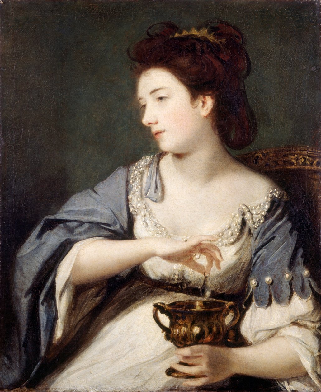 Kitty Fisher jako Kleopatra (olej na plátně) od Joshua Reynolds