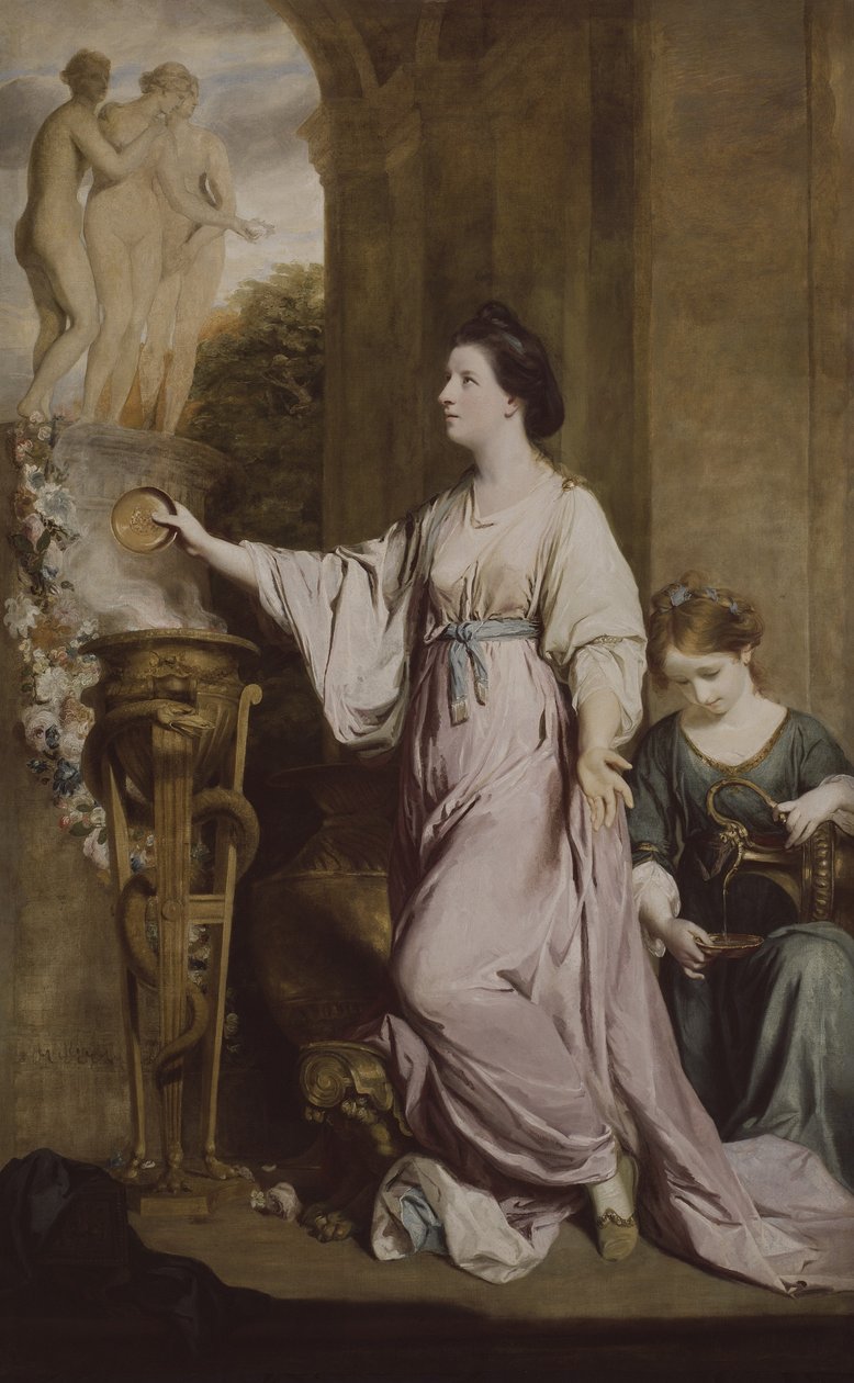 Lady Sarah Bunbury Sacrificing to the Graces, 1763-65 od Joshua Reynolds