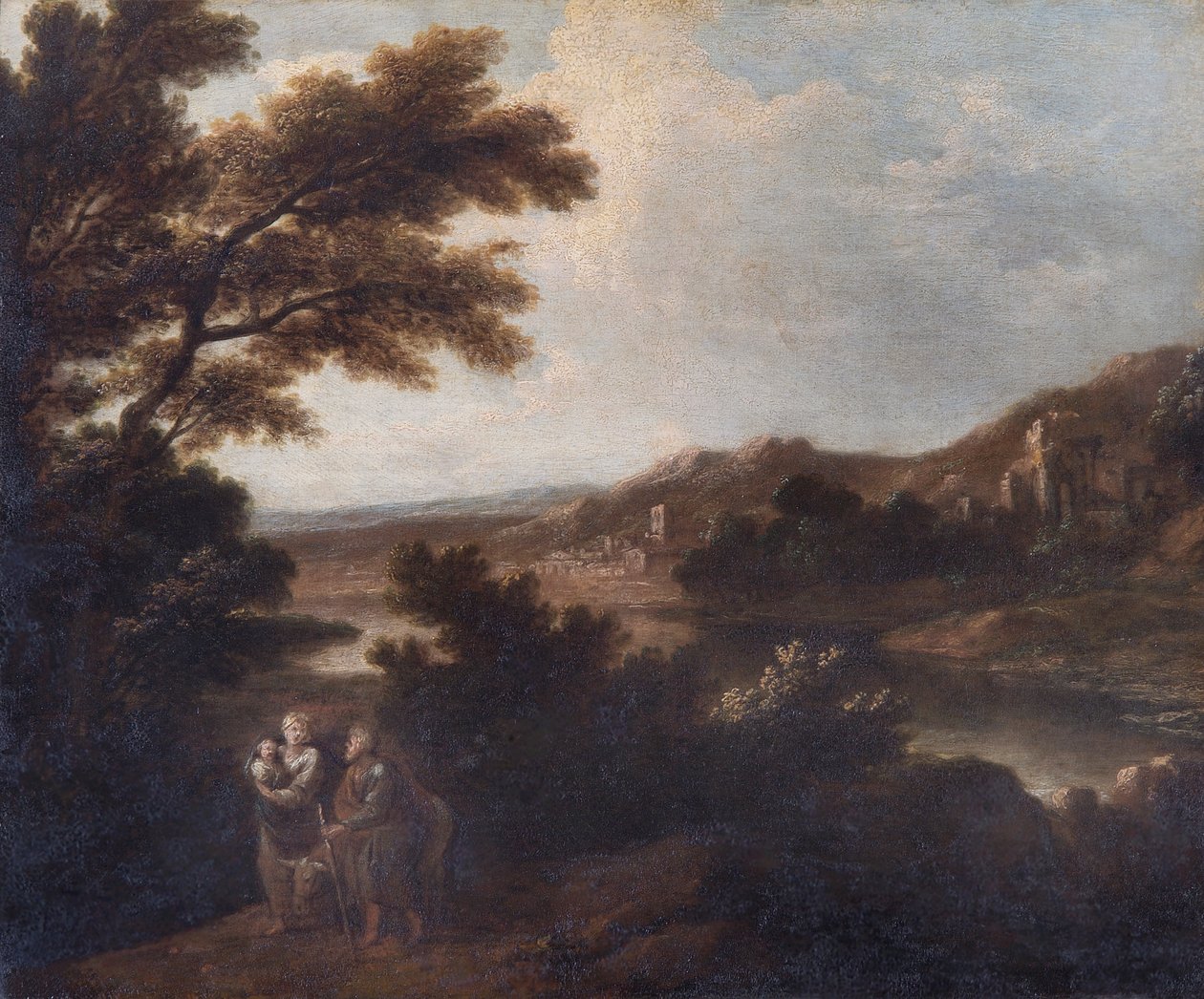 Krajina s útěkem do Egypta (olej na plátně) od Joshua Reynolds