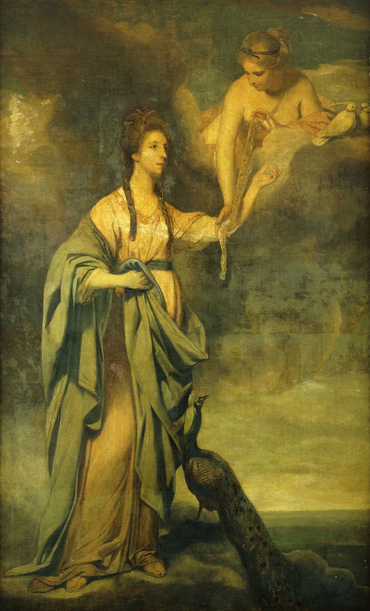 Portrét Annabelly, Lady Blake jako "Juno přijímající Cestus z Venuše", kolem roku 1769 od Joshua Reynolds
