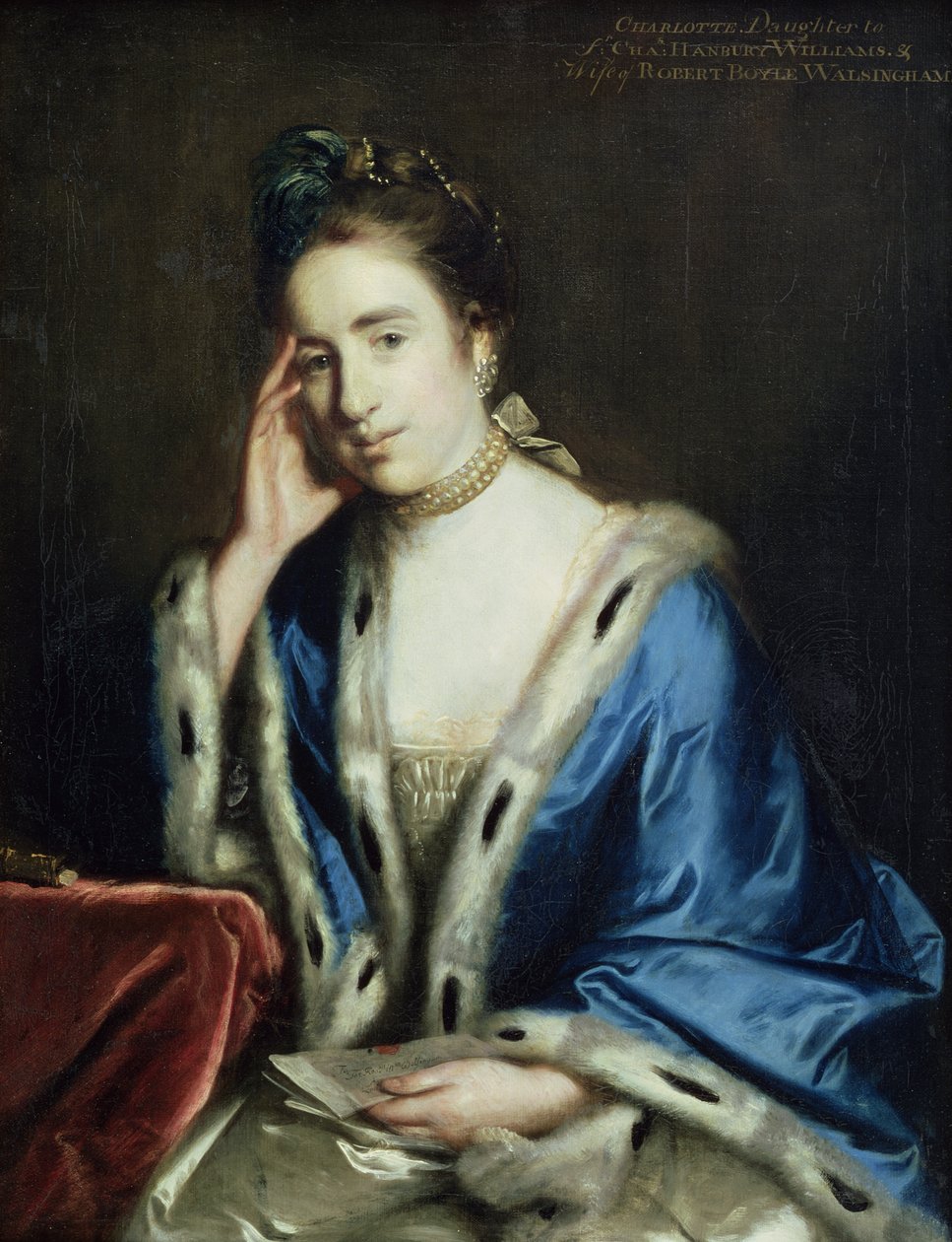 Portrét Charlotte Walsingham, 1760 od Joshua Reynolds
