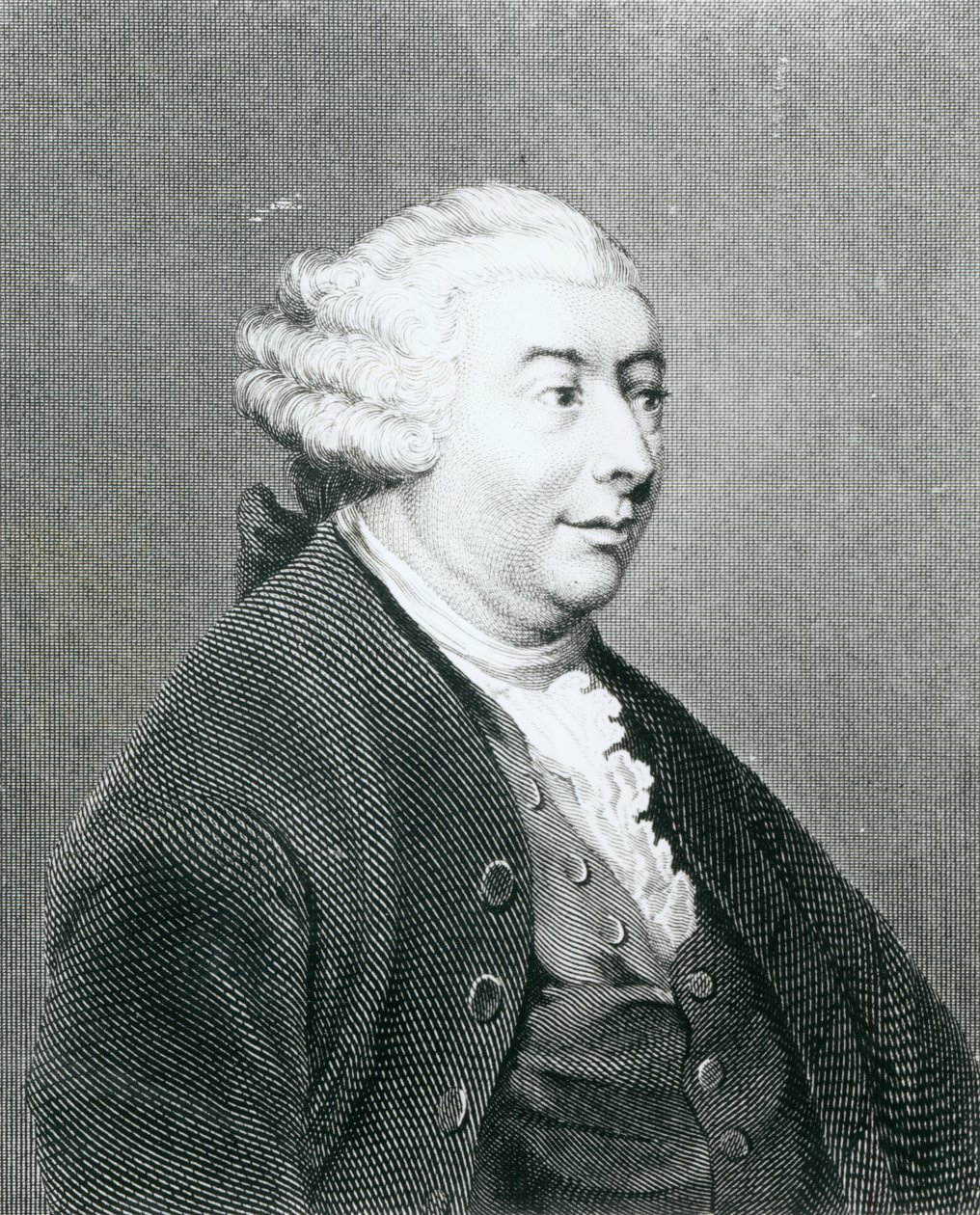 Portrét Davida Humea, vyrytý Williamem Henrym Worthingtonem od Joshua Reynolds