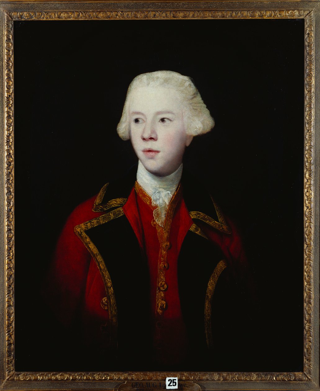 Portrét George Augusta, 3. vikomta Howea, poloviční délky, v uniformě 1. gardy od Joshua Reynolds