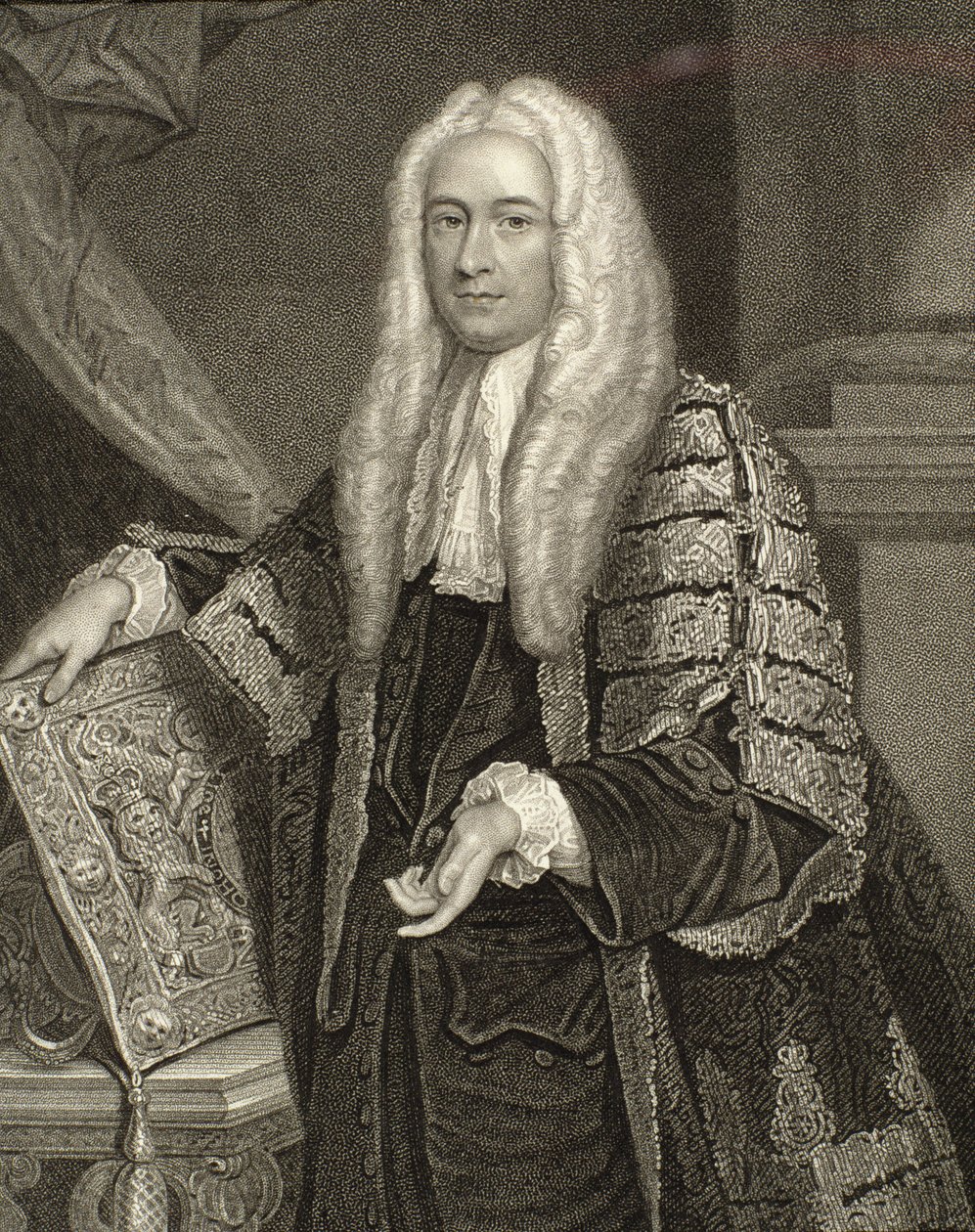 Portrét Henryho Foxe, 1. barona Hollanda (1705-74), vyrytý Henry Robinsonem (fl. 1833-51) od Joshua Reynolds