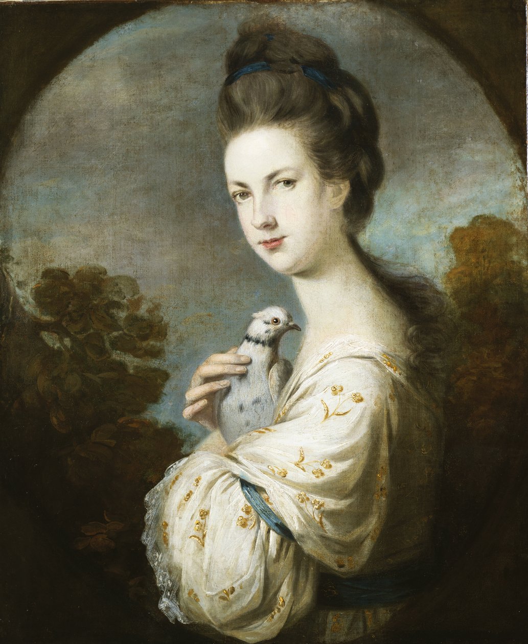 Portrét slečny Juliet Langtonové stojící, poloviční délka, 1764 od Joshua Reynolds