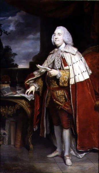 Portrét Roberta Marshama, druhého barona Romneyho a druhého prezidenta Společnosti od Joshua Reynolds
