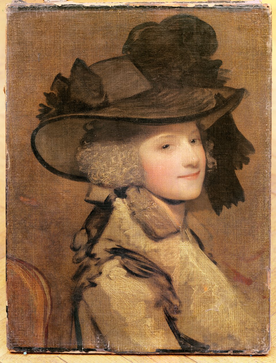Portrét ženy v černém klobouku od Joshua Reynolds