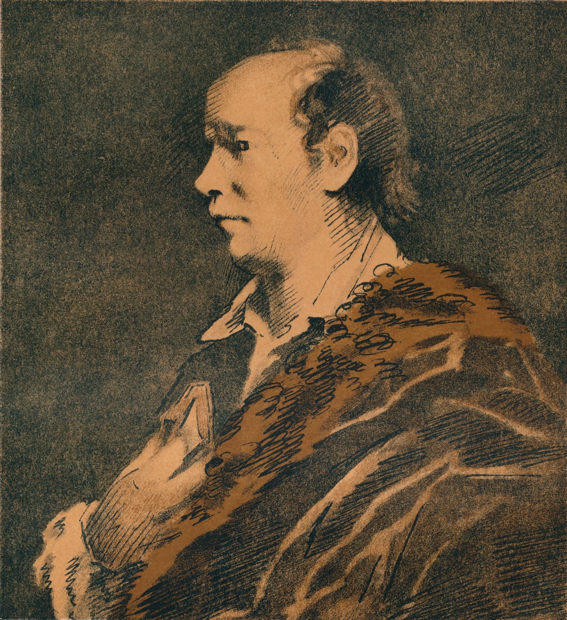 Sketch of Oliver Goldsmith, Sir Joshua Reynolds, 1769-70, 1906 od Joshua Reynolds