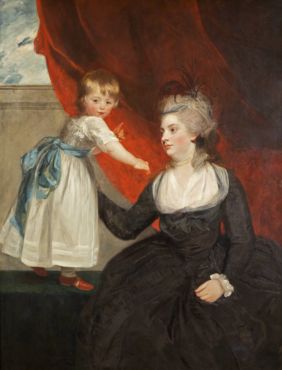Ctihodná Frances Courtenay, lady Honywoodová a její dcera od Joshua Reynolds