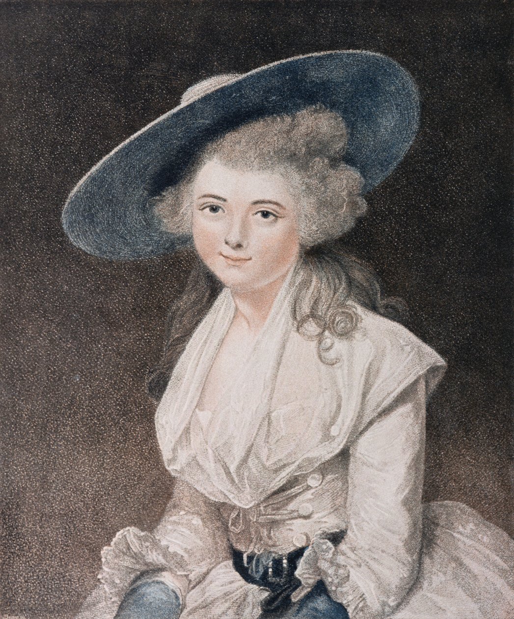 Ctihodná slečna Binghamová († 1831) vyryla Francescem Bartolozzim (1727-1815), vydal E. M. Diemar, 1786 (tečkovaná rytina) od Joshua Reynolds